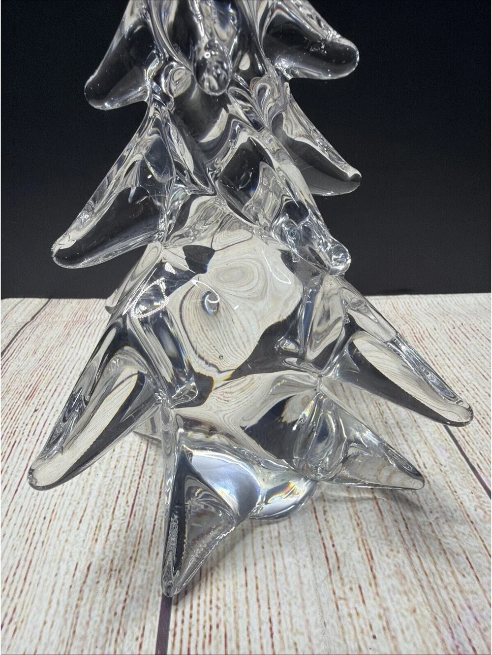 Vintage TasteSetter Sigma 10” 24% Lead Crystal Christmas Tree Made in Japan NL